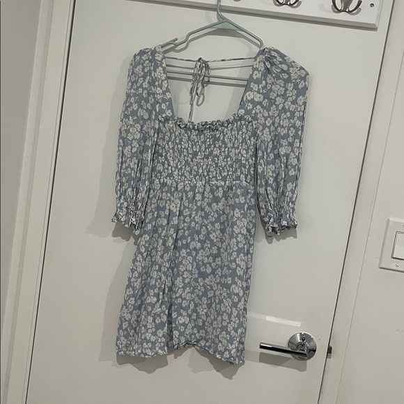 Reformation Blue and White Floral Mini Dress - Picture 2 of 5